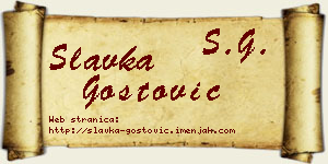 Slavka Gostović vizit kartica